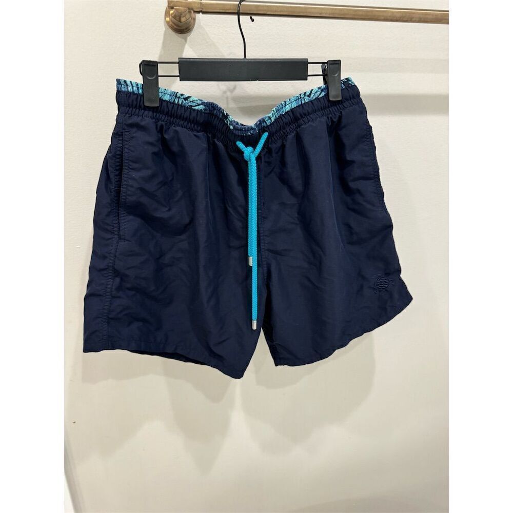 Vilebrequin Men's Swim Shorts XL Navy Blue Quick-Drying Lightweight